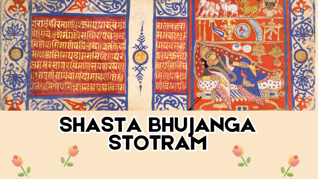 Shasta Bhujanga Stotram 1 Shasta Bhujanga Stotram